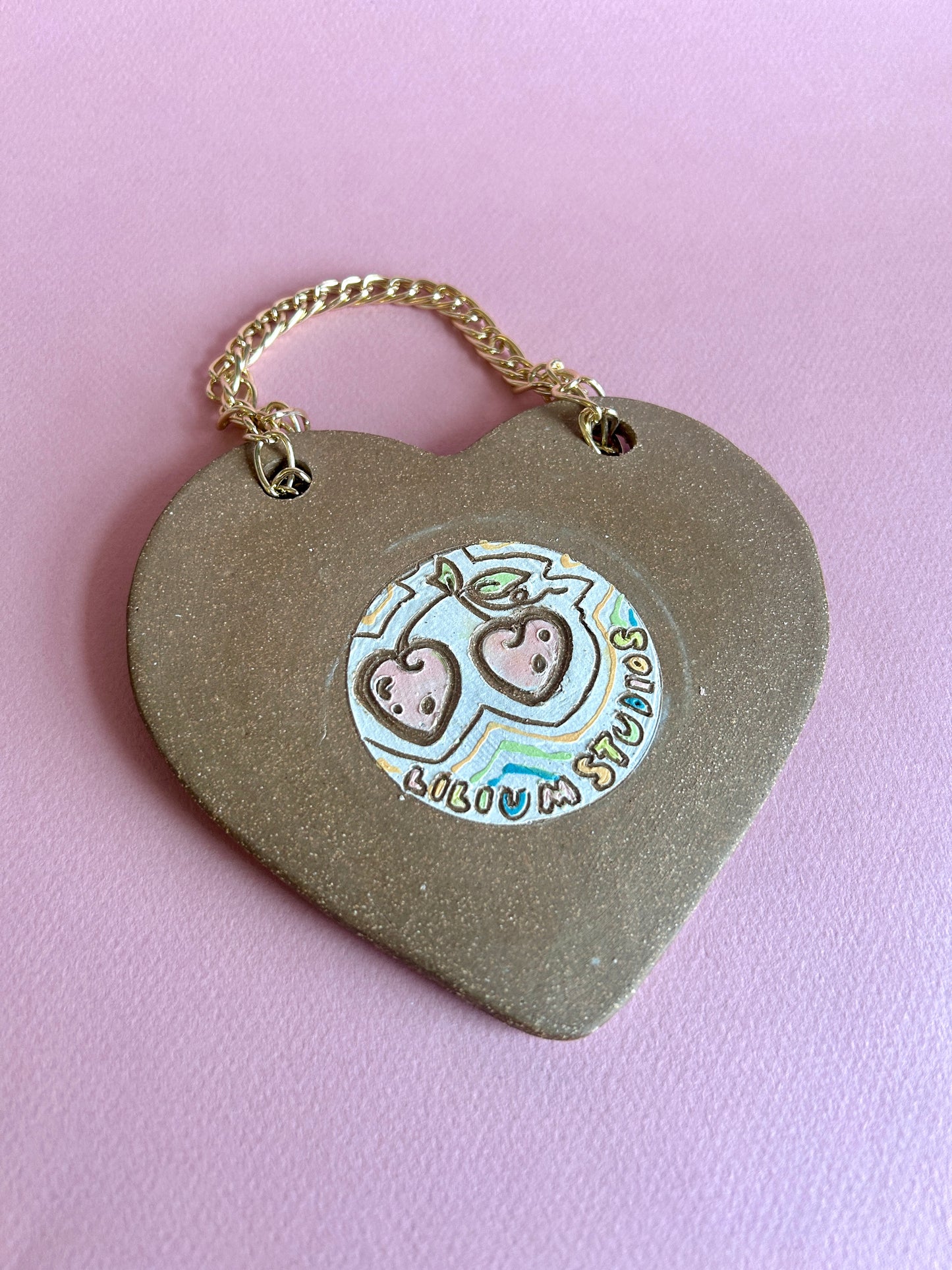 Mini Hanging Mirror - Cherry Love (Pink)