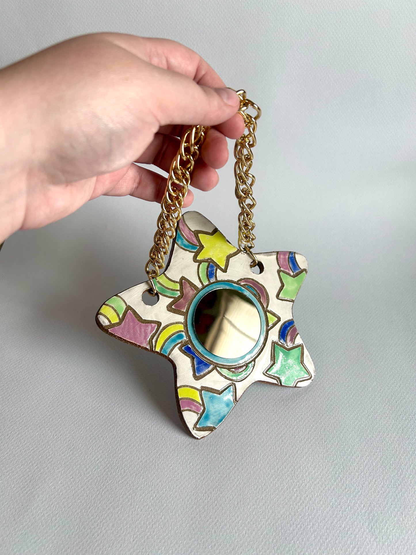 Mini Hanging Mirror - Cherry Love (Red)