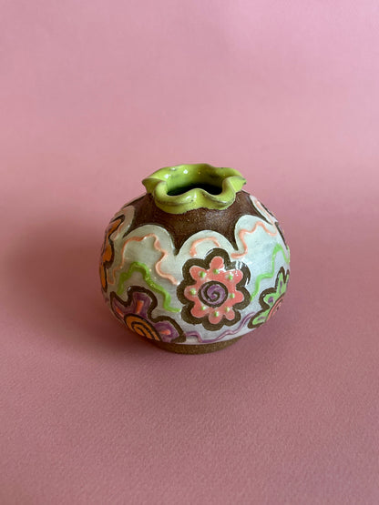 Groovy Flowers Bud Vase