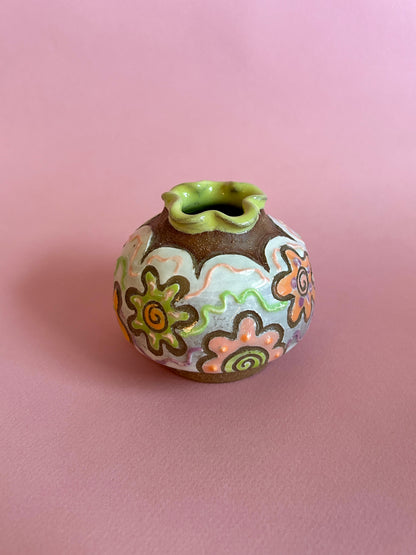 Groovy Flowers Bud Vase