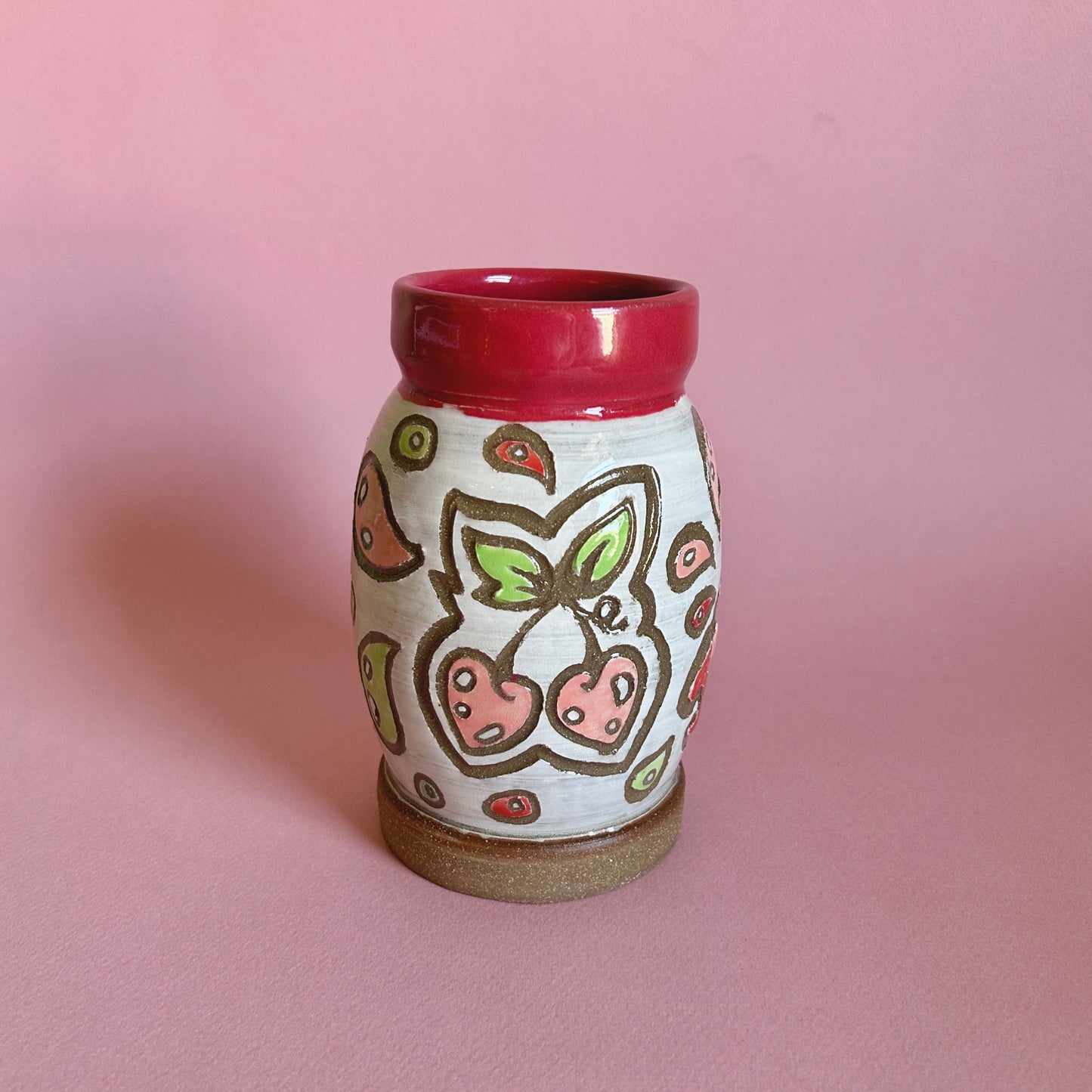 Juicy Cherry Flower Vase