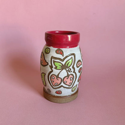 Juicy Cherry Flower Vase