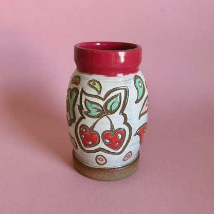 Juicy Cherry Flower Vase