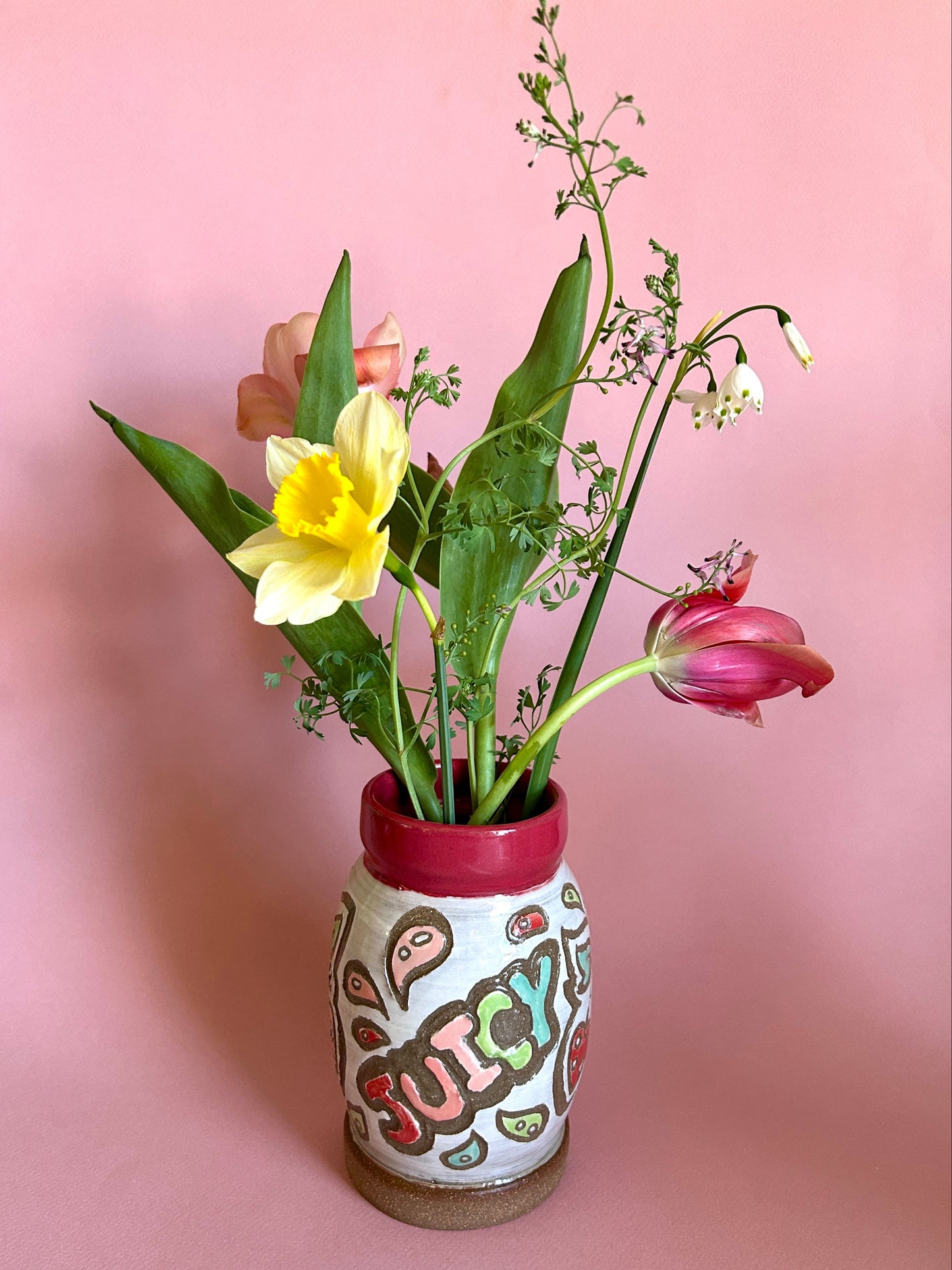 Juicy Cherry Flower Vase
