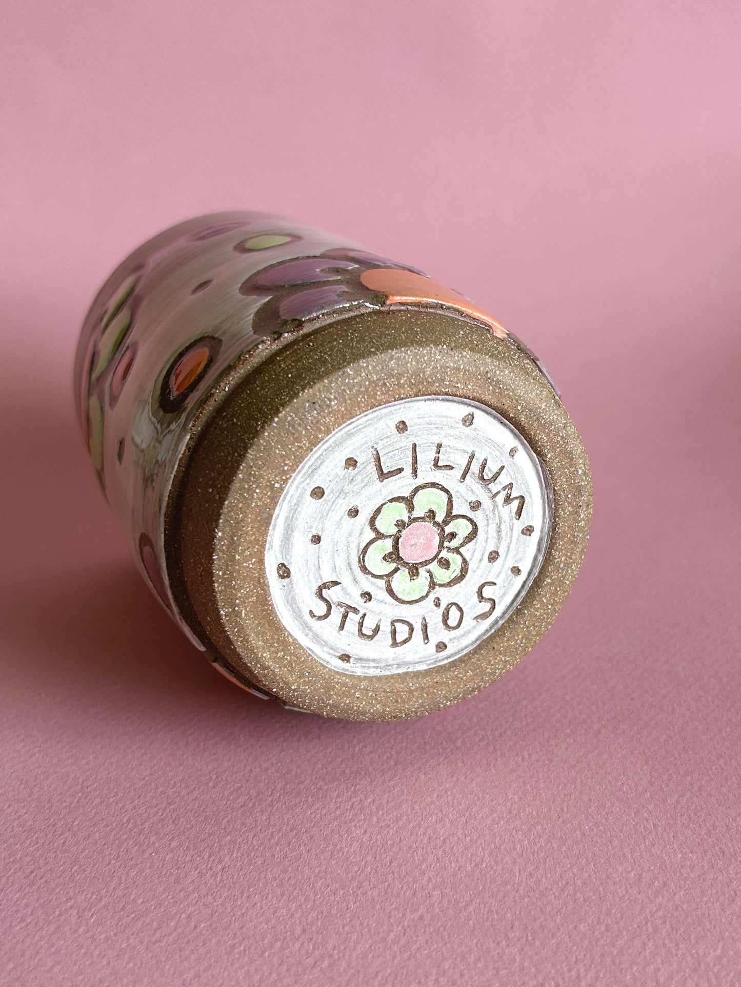 Polka Dot Flower Tumbler