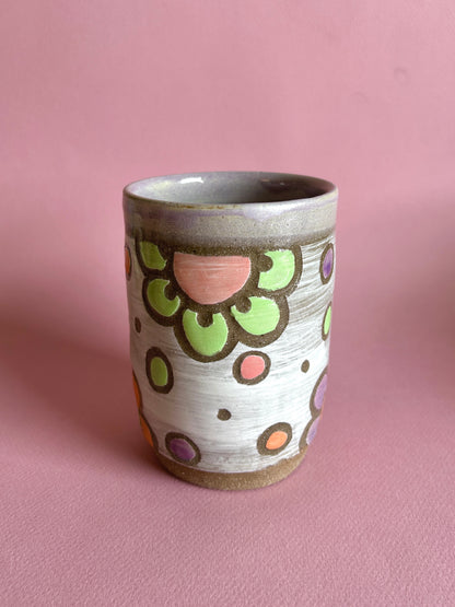 Polka Dot Flower Tumbler