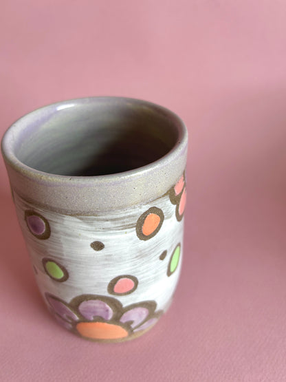 Polka Dot Flower Tumbler