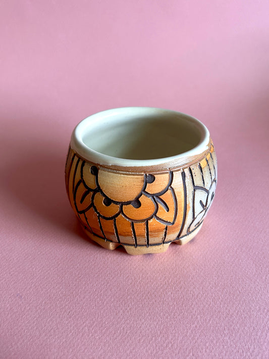 Mod Flower Vessel (Soda Fired)