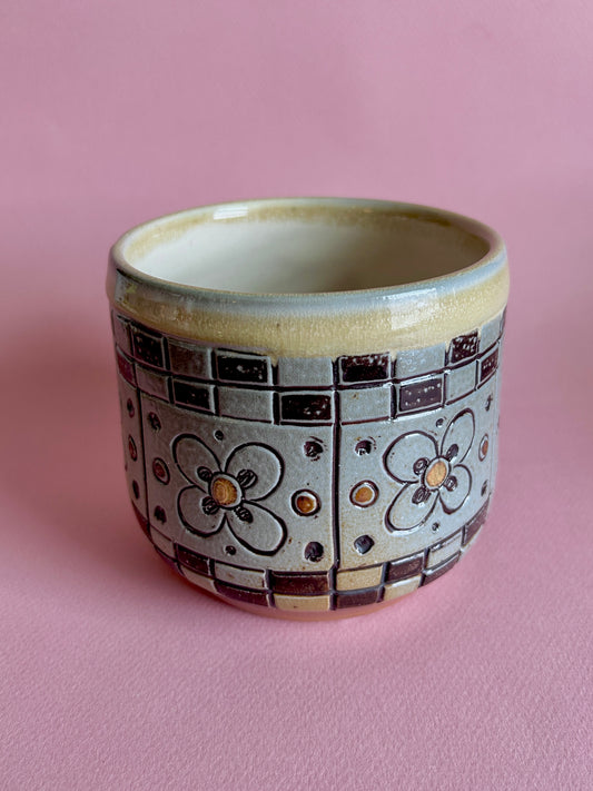 Kitchen Tile Flower Planter (Soda Fired)